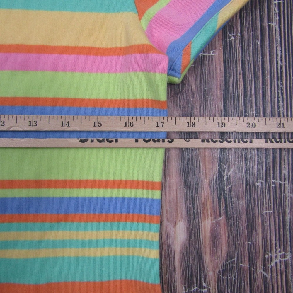 Sag Harbor Womens Small Multicolor Striped T Shirt Short Sleeve Crew Granny 90s - Picture 4 of 5